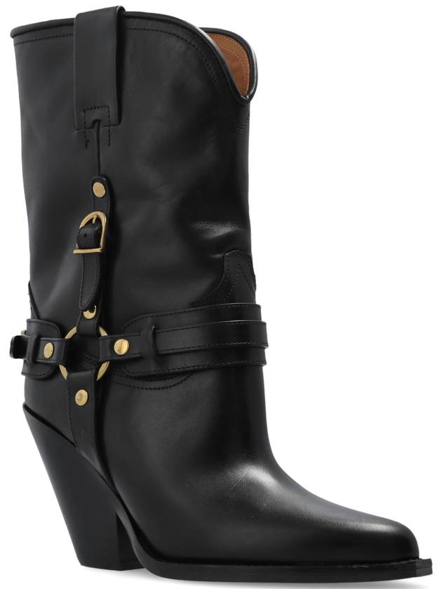 Isabel Marant Leather Boots Lyka, Women's, Black - ISABEL MARANT - BALAAN 4