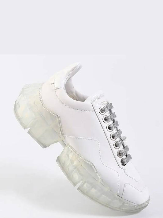 Diamond Glossy Sneakers White - JIMMY CHOO - BALAAN 1