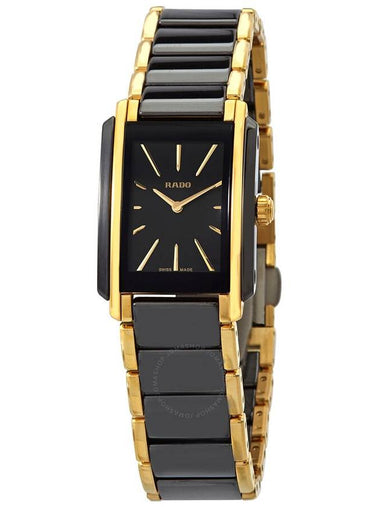 Rado Integral Quartz Black Dial Two-tone Ladies Watch R20845162 - RADO - BALAAN 1