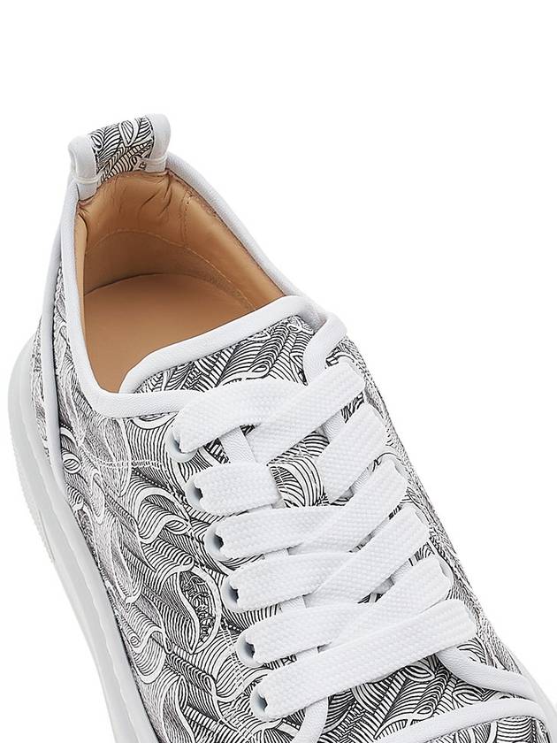 Adolon Canvas Low Top Sneakers White - CHRISTIAN LOUBOUTIN - BALAAN 9