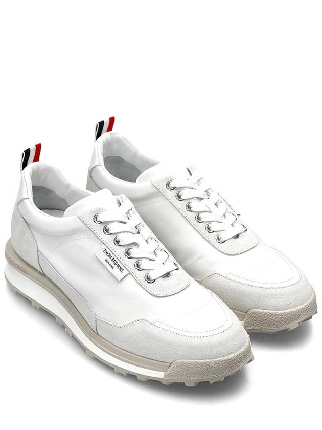 Alumni Eco Nylon Sneaker Tonal White Fun Mix - THOM BROWNE - BALAAN 3