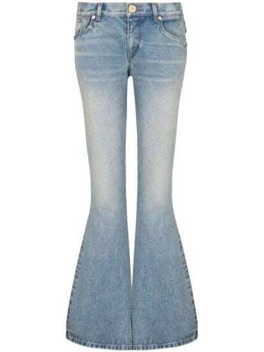 western bootcut denim jeans blue - BALMAIN - BALAAN 1