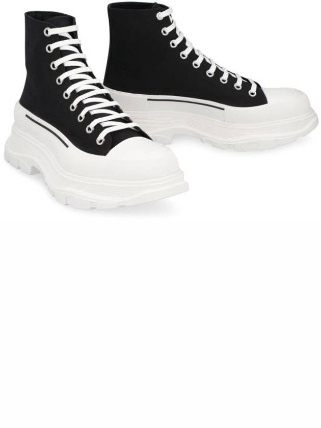 Tread Slick High Top Sneakers White Black - ALEXANDER MCQUEEN - BALAAN 4