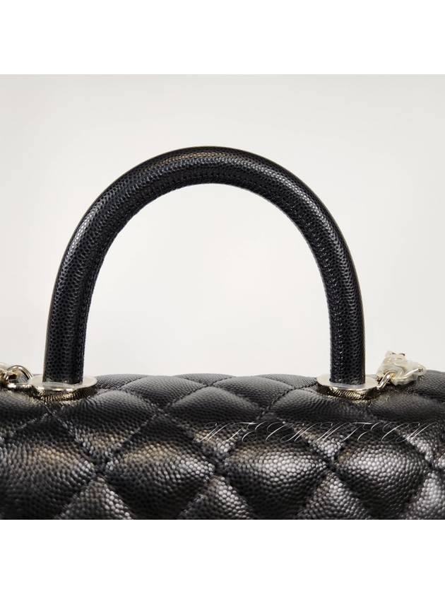 Coco Handle Caviar Gold Small Tote Bag Black - CHANEL - BALAAN 5