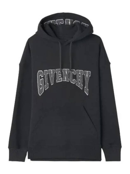 logo hooded black t shirt hoodie - GIVENCHY - BALAAN 1