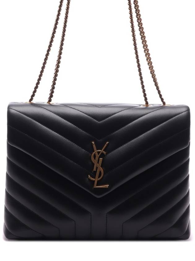 Loulou Matelasse Quilted Y Leather Medium Shoulder Bag Black - SAINT LAURENT - BALAAN 2