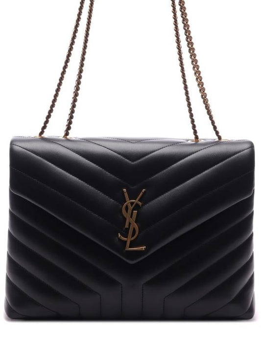 Loulou Matelasse Quilted Y Leather Medium Shoulder Bag Black - SAINT LAURENT - BALAAN 2