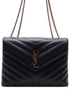 Loulou Matelasse Quilted Y Leather Medium Shoulder Bag Black - SAINT LAURENT - BALAAN 3