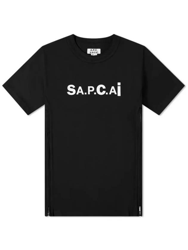 Sakai Kiyo Short Sleeve T-Shirt Black - A.P.C. - BALAAN 3