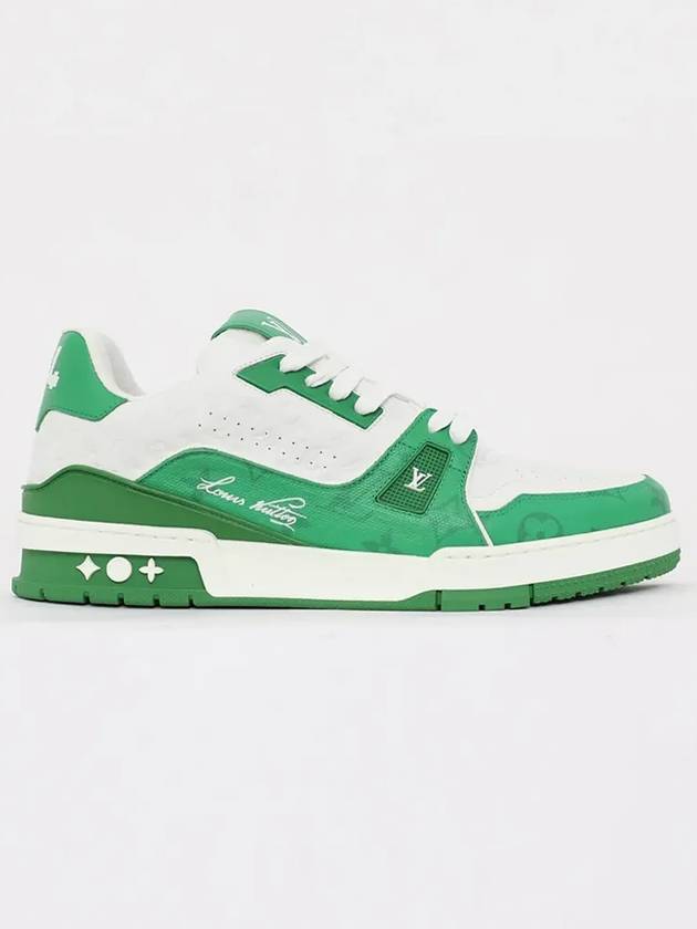 LV Trainer Low Top Sneakers Green - LOUIS VUITTON - BALAAN 3