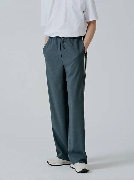 MEN track line straight pants - PINBLACK - BALAAN 2