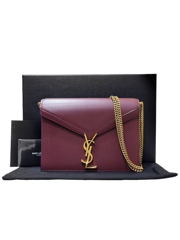 Women s 532750 Monogram Burgundy Leather Cassandra Gold Chain Shoulder Bag - SAINT LAURENT - BALAAN 10