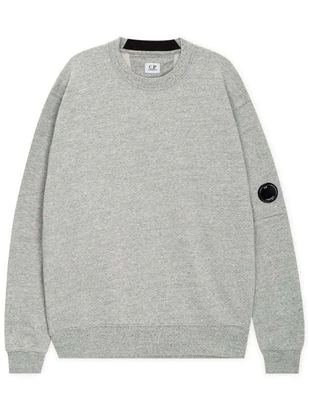 Diagonal Raised Fleece Lens Sweatshirt Grey - CP COMPANY - BALAAN 4