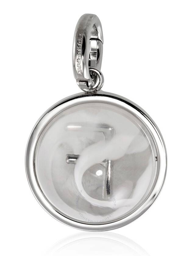 Burberry Marbled Resin F' Alphabet Charm In Palladium/Mother-Of-Pearl - BURBERRY - BALAAN 3