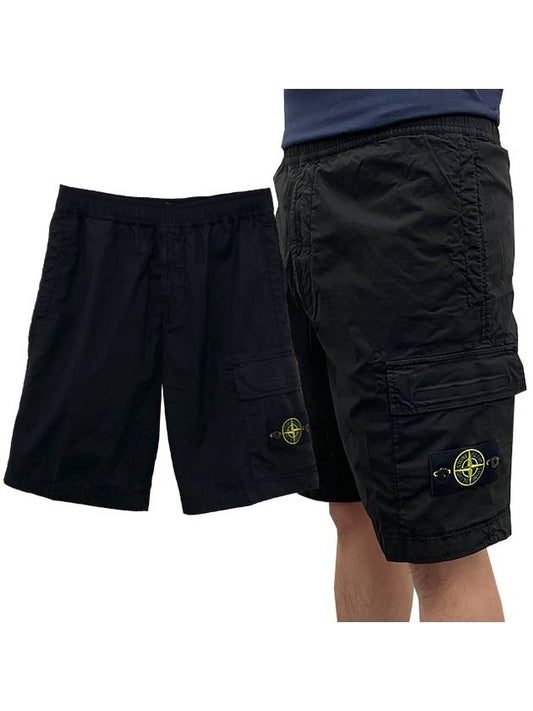 Compass Badge Bermuda Shorts Black - STONE ISLAND - BALAAN 2