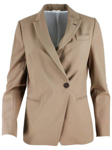 collar jacket beige - BRUNELLO CUCINELLI - BALAAN 1