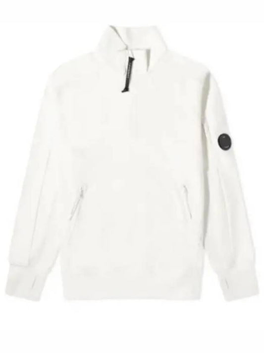 CP Company Diagonal Raised Fleece Polo Sweatshirt 17CMSS027A 005086W 103 - CP COMPANY - BALAAN 1