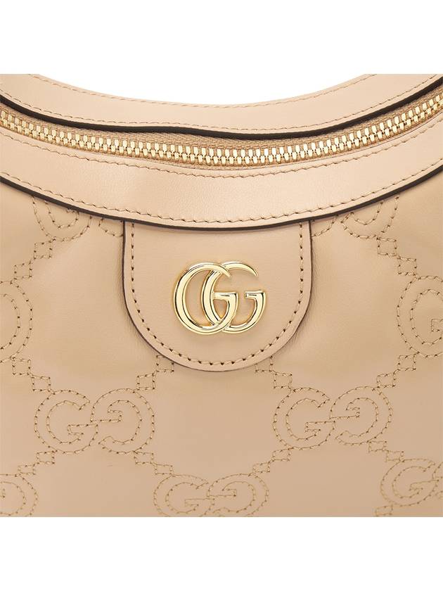 GG Matelasse Half Moon Small Shoulder Bag Beige - GUCCI - BALAAN 9