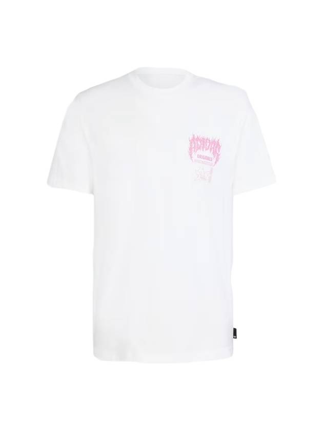 Trefoil Series Fashion Elevated Short Sleeve T-Shirt White - ADIDAS - BALAAN 1