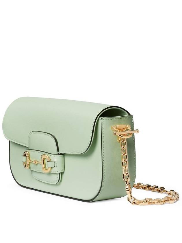 Women's Horsebit 1955 Small Shoulder Bag Light Green - GUCCI - BALAAN 4