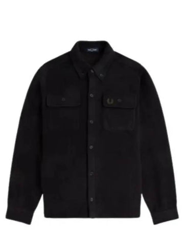 Fred Perry Oversized Casual Jacket Black M4690 - FRED PERRY - BALAAN 1