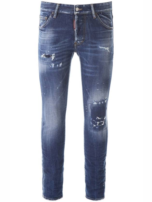 Men's Red Patch This Added Cool Guy Jeans - DSQUARED2 - BALAAN.