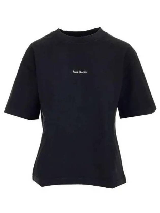 Logo Crew Neck Short Sleeve T-Shirt Black - ACNE STUDIOS - BALAAN 2