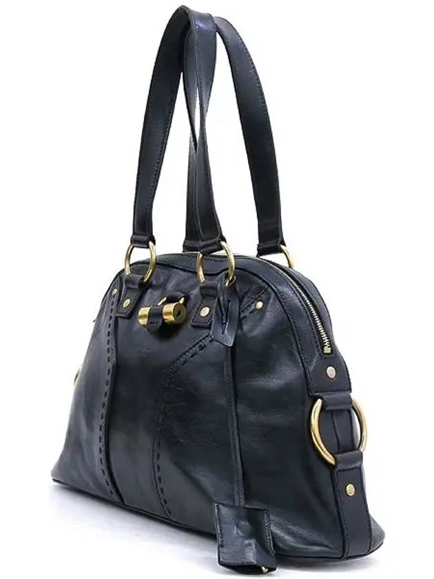 YSL Yip 156465 Black Leather Muse 1 S Size Tote Bag - SAINT LAURENT - BALAAN 3