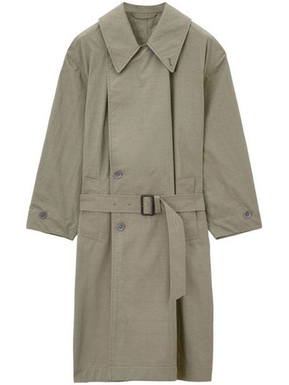 Tibetan Tumbled Cotton Trench Coat Light Olive - LEMAIRE - BALAAN 2