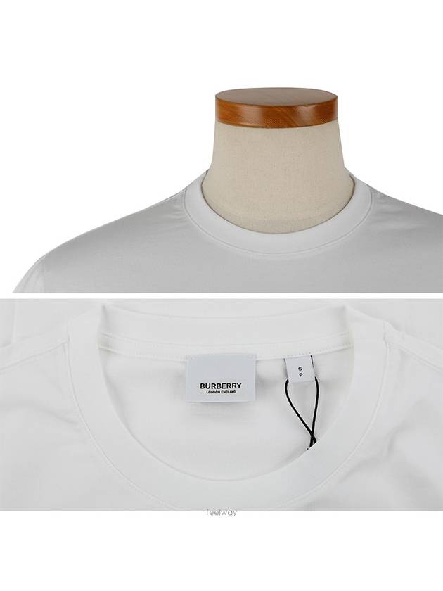 Logo Monogram Short Sleeve T-Shirt White - BURBERRY - BALAAN 5