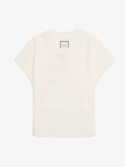 Cropped Short Sleeve T Shirt White Women M241TS12747W - WOOYOUNGMI - BALAAN 2