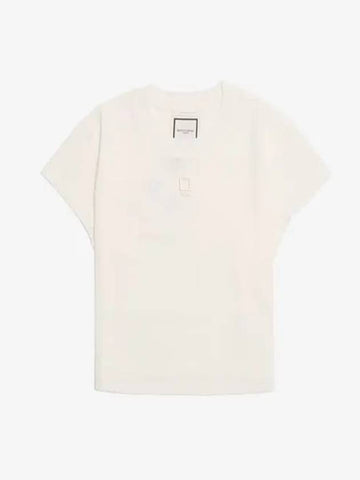 Cropped Short Sleeve T Shirt White Women M241TS12747W - WOOYOUNGMI - BALAAN 1
