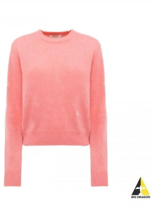 Embroidered Logo Crew Neck Cashmere Knit Top Pink - SPORTY & RICH - BALAAN 2