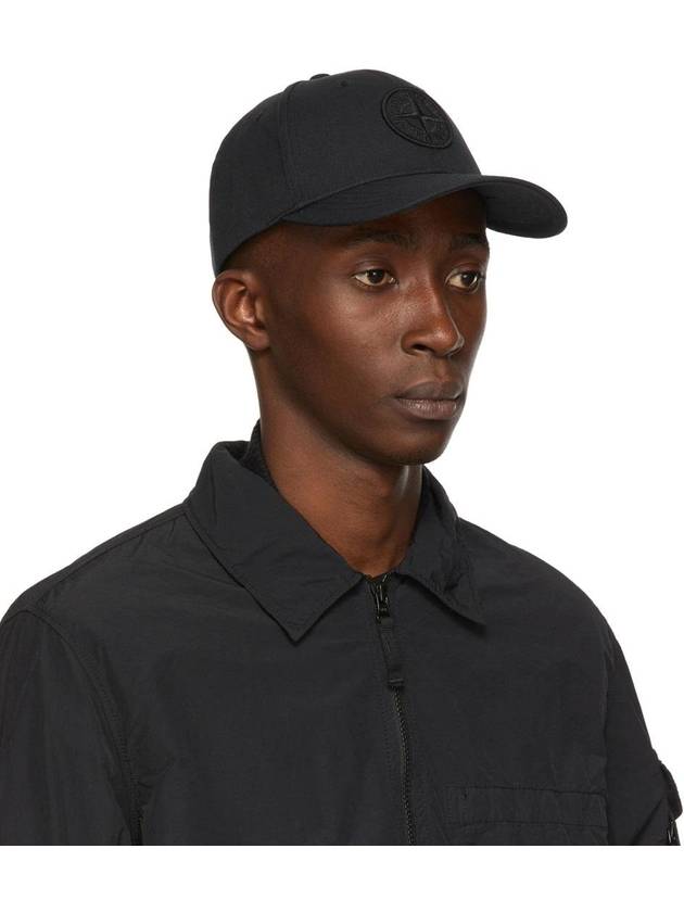 Wrap 6 Panel Ball Cap Black - STONE ISLAND - BALAAN 4