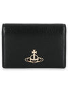 ORB Logo Card Wallet Black - VIVIENNE WESTWOOD - BALAAN 1