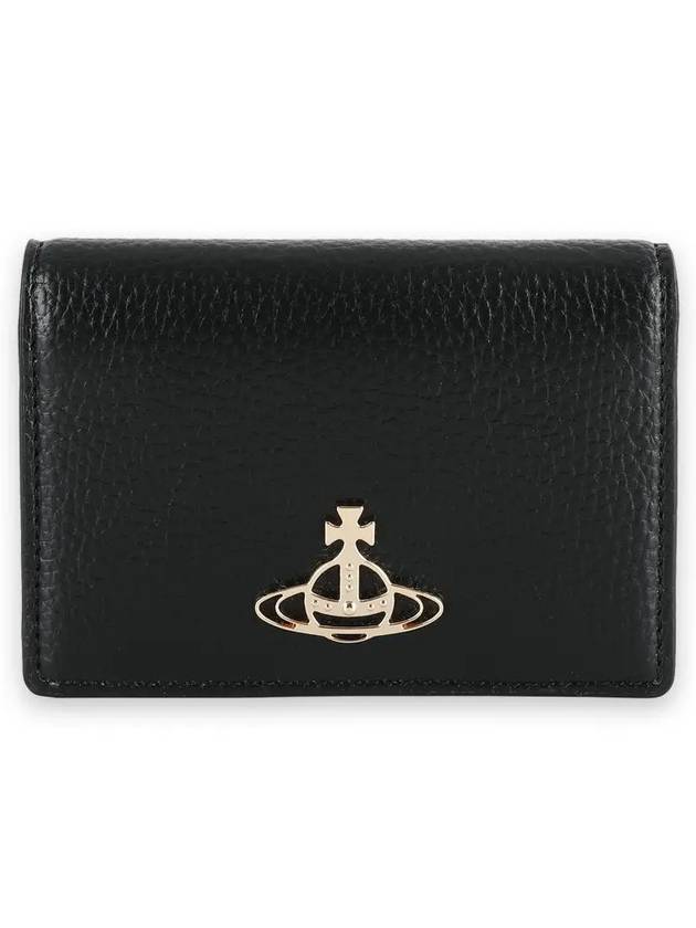 ORB Logo Card Wallet Black - VIVIENNE WESTWOOD - BALAAN 1