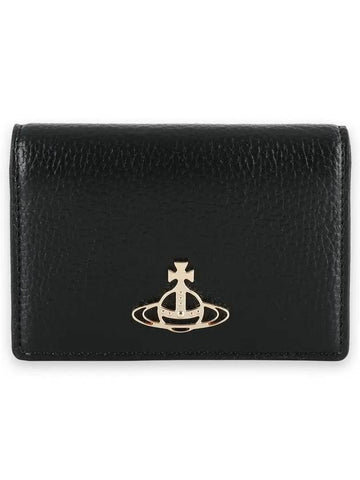 ORB Logo Card Wallet Black - VIVIENNE WESTWOOD - BALAAN 1