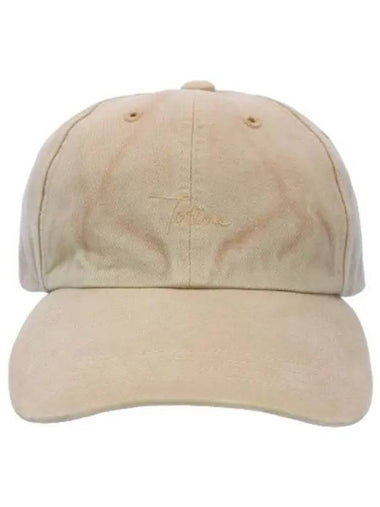 Logo embroidered baseball cap beige - TOTEME - BALAAN 1