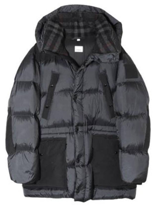 Coat logo applique nylon puffer - BURBERRY - BALAAN 1