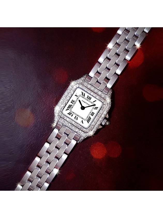 Panda Small Bezel Full Diamond Women s Steel Watch - CARTIER - BALAAN 2