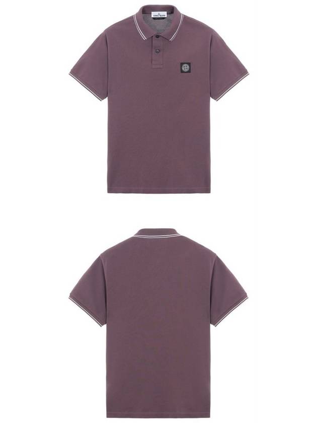 Men's Logo Patch Two-Line PK Shirt Burgundy - STONE ISLAND - BALAAN.