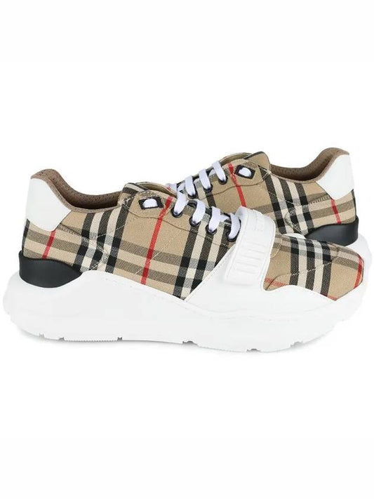 Vintage Check Suede Leather Sneakers Archive Beige - BURBERRY - BALAAN 2