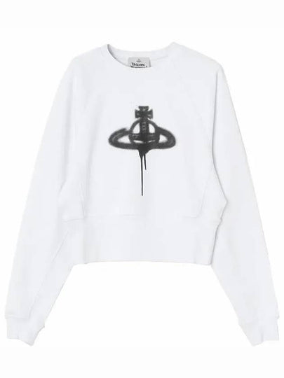 Spray ORB Logo Sweatshirt White - VIVIENNE WESTWOOD - BALAAN 2