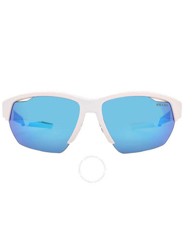 Prada Linea Rossa Light Green Mirror Blue Sport Men's Sunglasses PS 03YS AAI08R 64 - PRADA - BALAAN 1