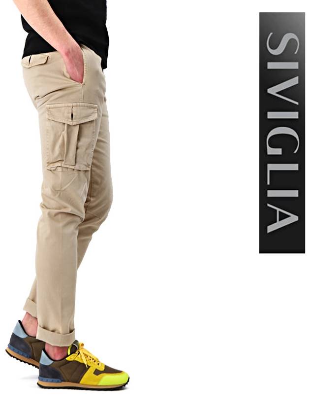 Chino slim cargo skinny pants beige - SIVIGLIA - BALAAN 2