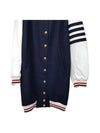 Melton Varsity Jacket Navy - THOM BROWNE - BALAAN 3