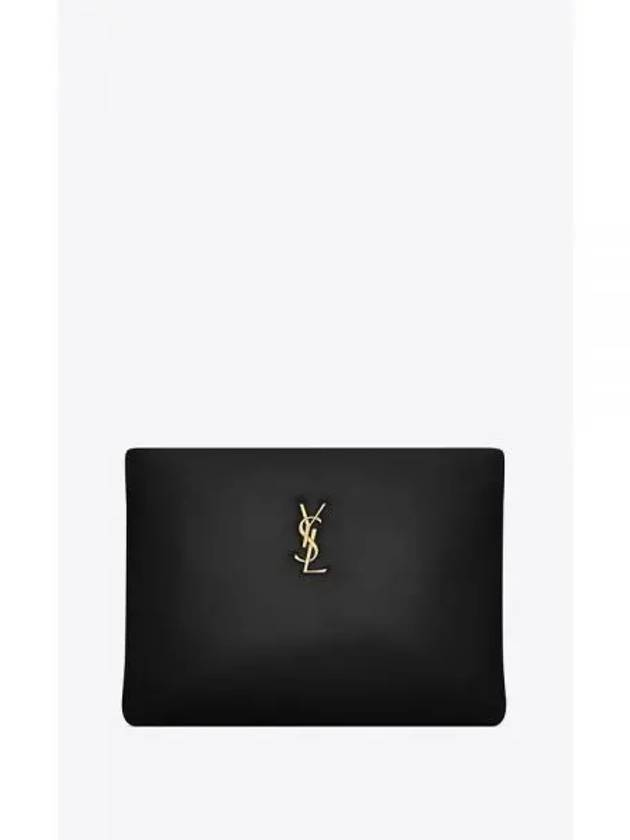 Large Calypso Zipped Clutch Bag Black - SAINT LAURENT - BALAAN 2