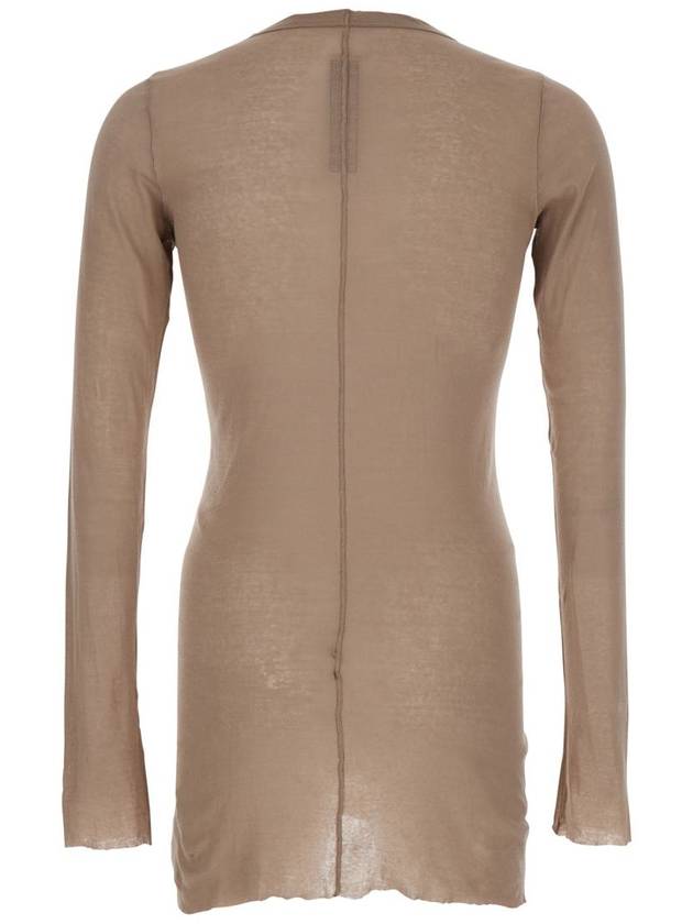 Brown Long-Sleeve T-Shirt In Viscose And Silk Blend Man - RICK OWENS - BALAAN 2