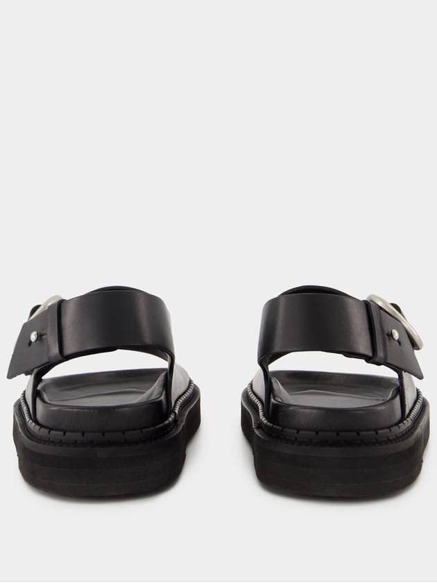 Fussbet Sandals - AMI Paris - Leather - Black - AMI - BALAAN 3