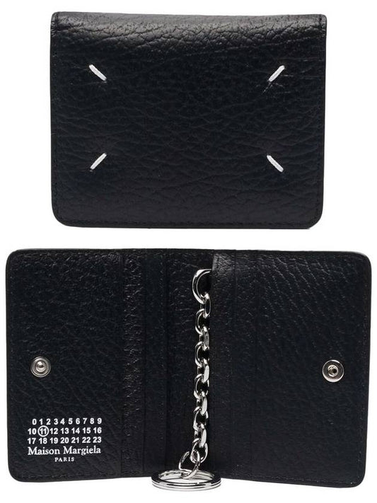 4 Stitch Keyring Card Wallet Black - MAISON MARGIELA - BALAAN 2